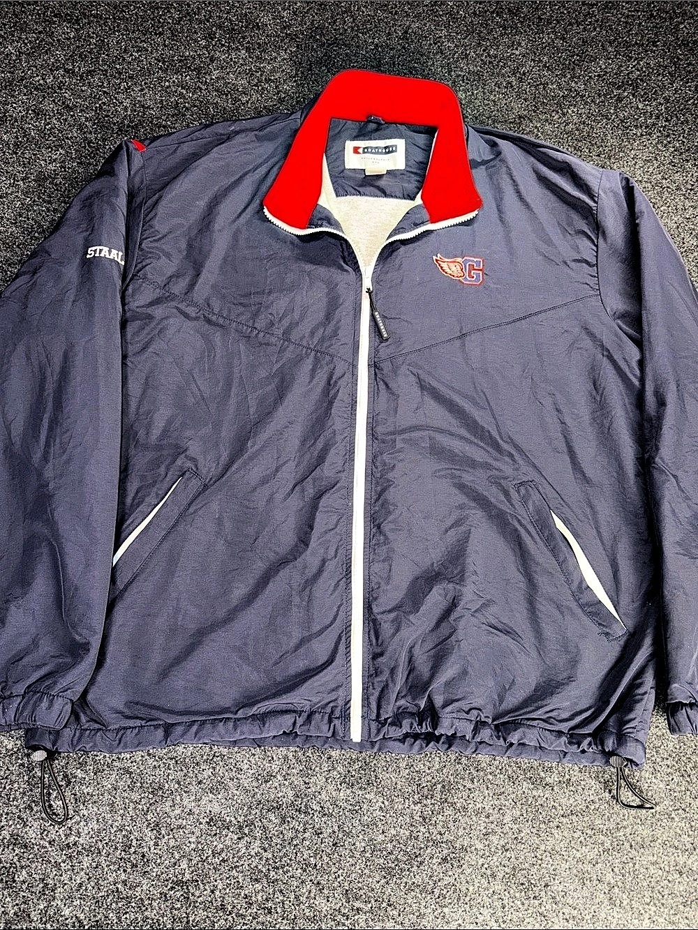 Boathouse Men's Nylon Jacket in Blue & Red Size XL Comfy/Warm Coat